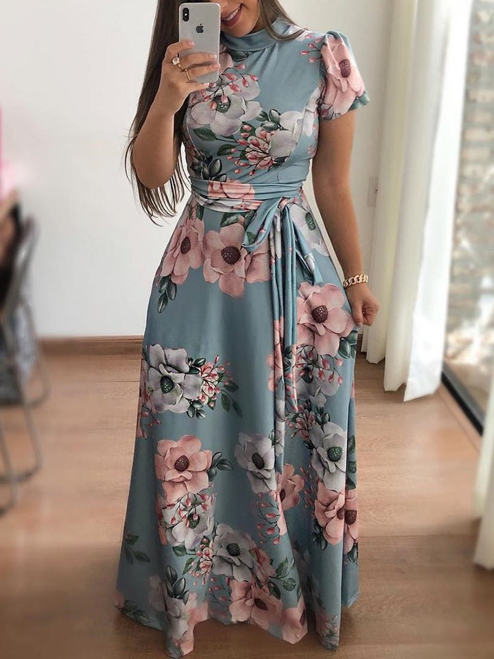 Dame maxikjole med blomsterdesign Stilla