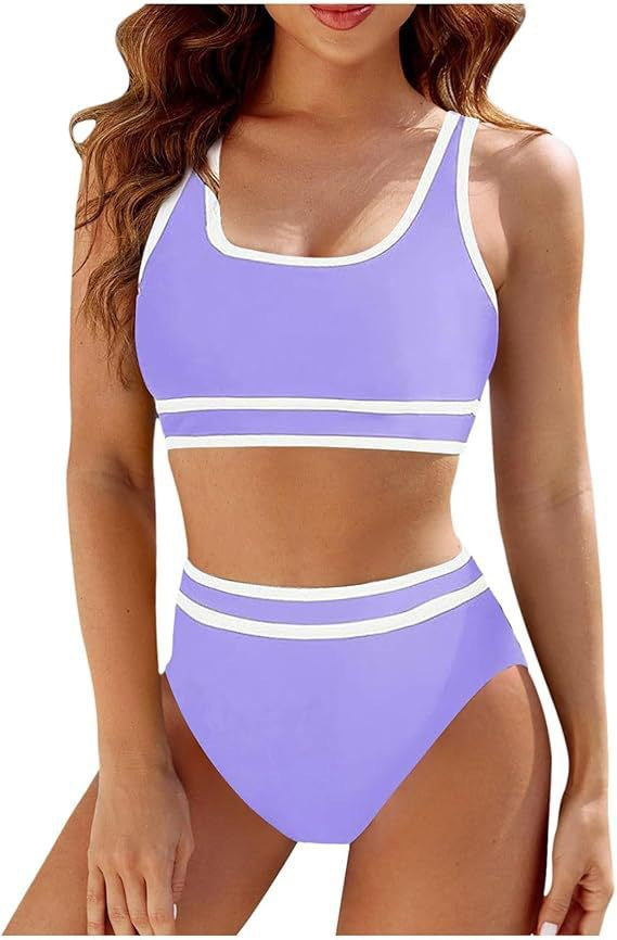 Dame Sport-Bikini-sæt med høj talje og brede stropper Stilla
