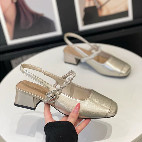 Dame Slingback Sandaler med glimmeraccenter og komfortabel fodseng Stilla