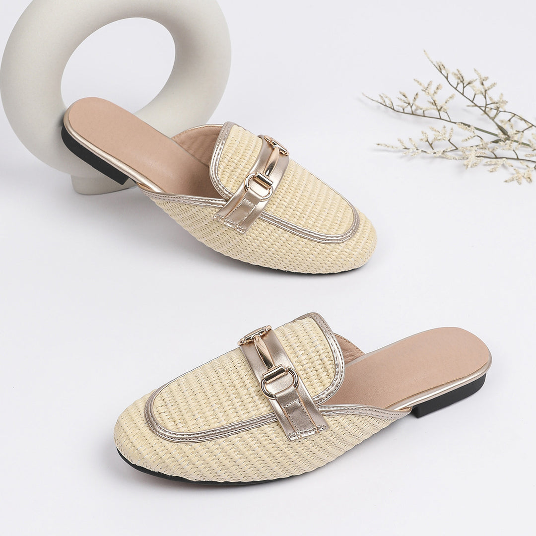 Dame Slip-On Mokkasiner med dekorativ spænde lukning Stilla