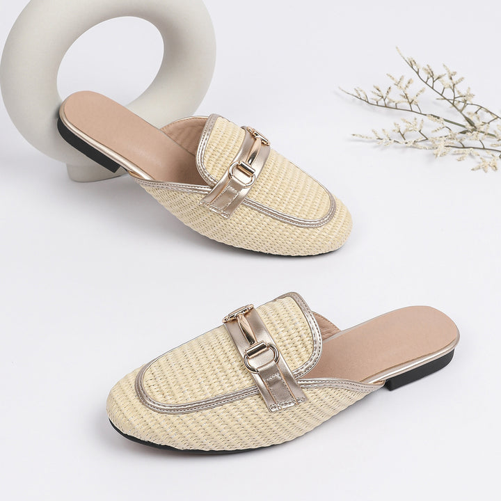 Dame Slip-On Mokkasiner med dekorativ spænde lukning Stilla