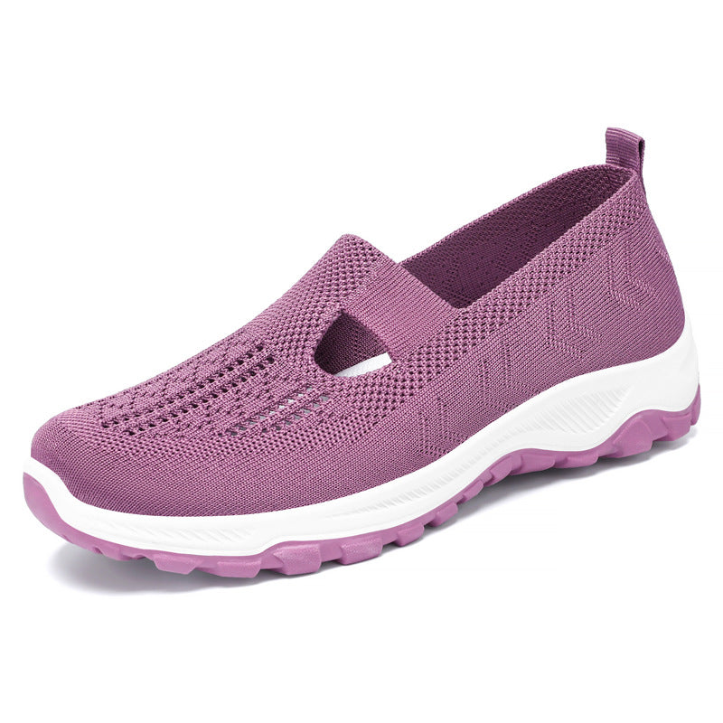 Dame Åndbare Slip-On Fritidssko med elastisk indgang og skridsikker sål Stilla