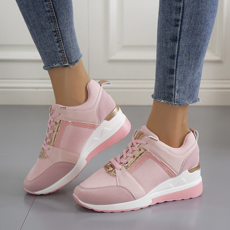 Dame Sporty Sneakers med fashionable Metallic-elementer og åndbare indsatser Stilla
