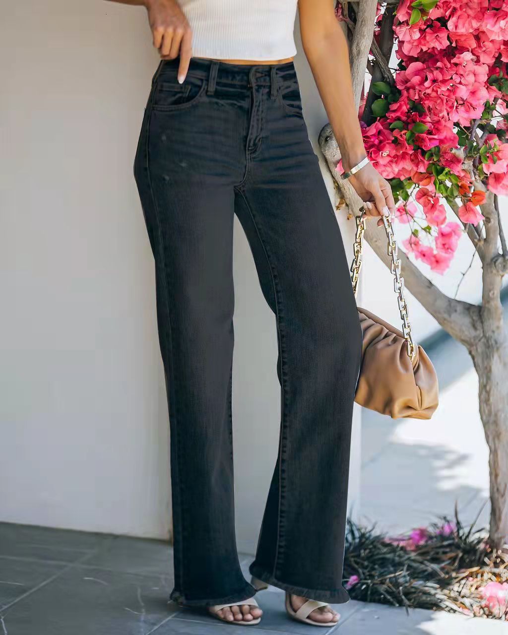 Femme Høj talje A-formet Denim-bukser Stilla