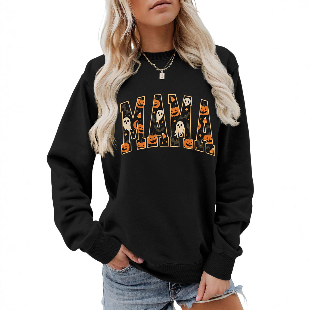Kvinders sweatshirt med sjov Halloween design og behagelig pasform Stilla