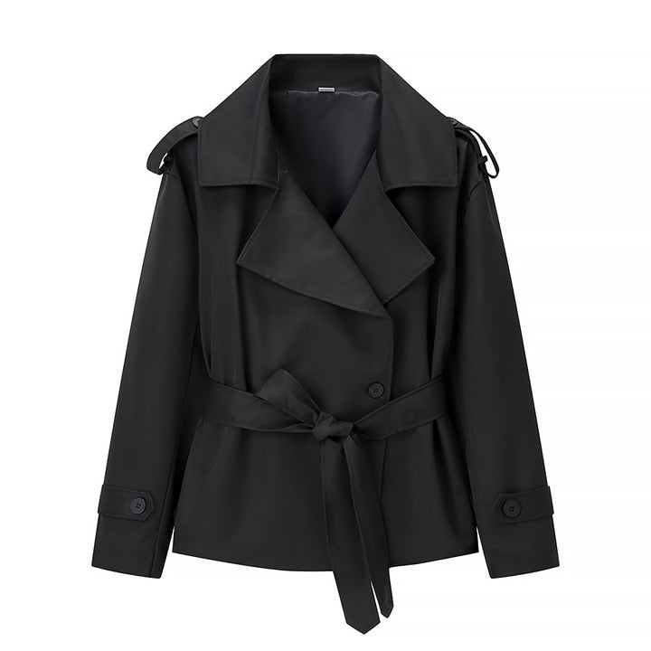 Dame elegant trenchcoat-jakke med taljerbar bælte Stilla