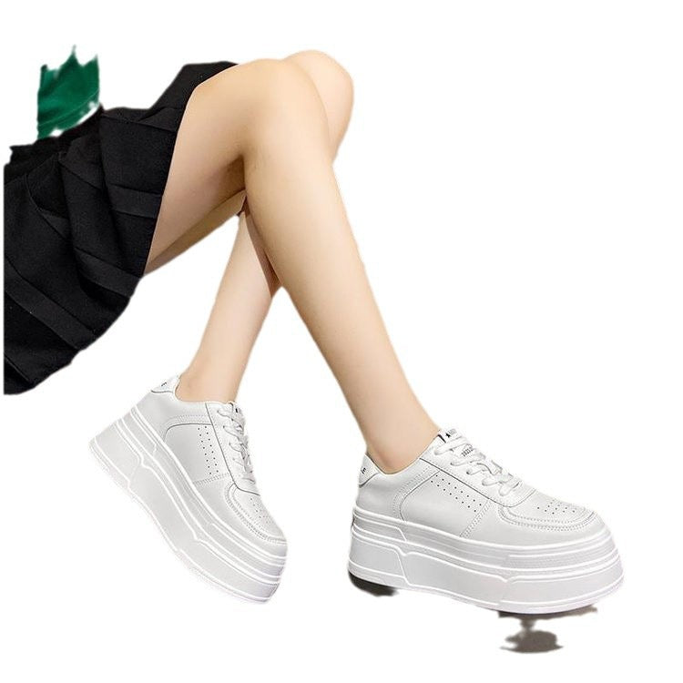 Dame platform sneakers med stødabsorberende såler og åndbar overfladestruktur Stilla