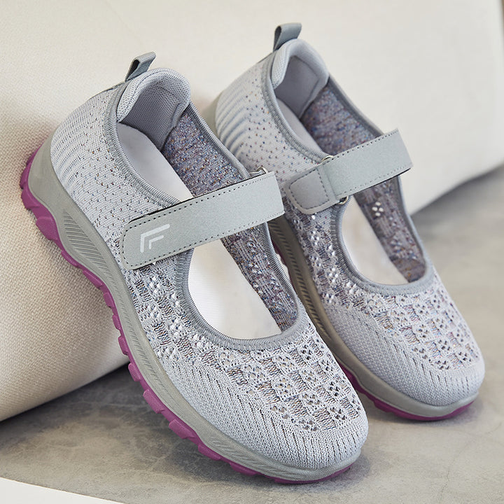 Dame Behagelige Rem-Sneakers med åndbart overmateriale og fleksibel sål Stilla