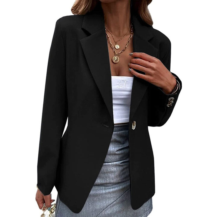 Dame Elegant Blazer med smal talje og dekorative knapdetaljer Stilla