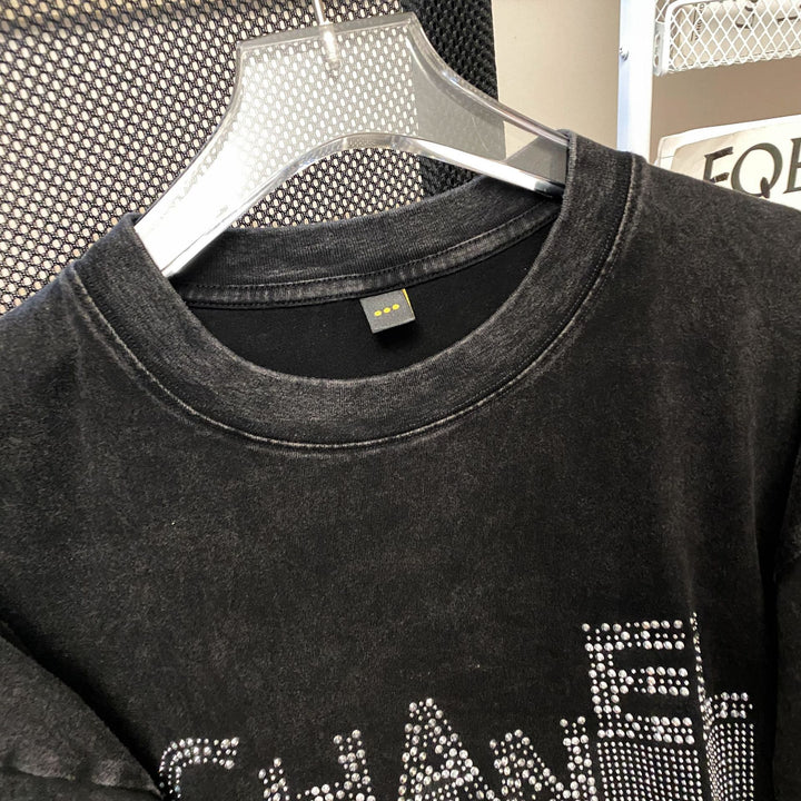 Dame Oversized T-Shirt med strass-applikation Stilla