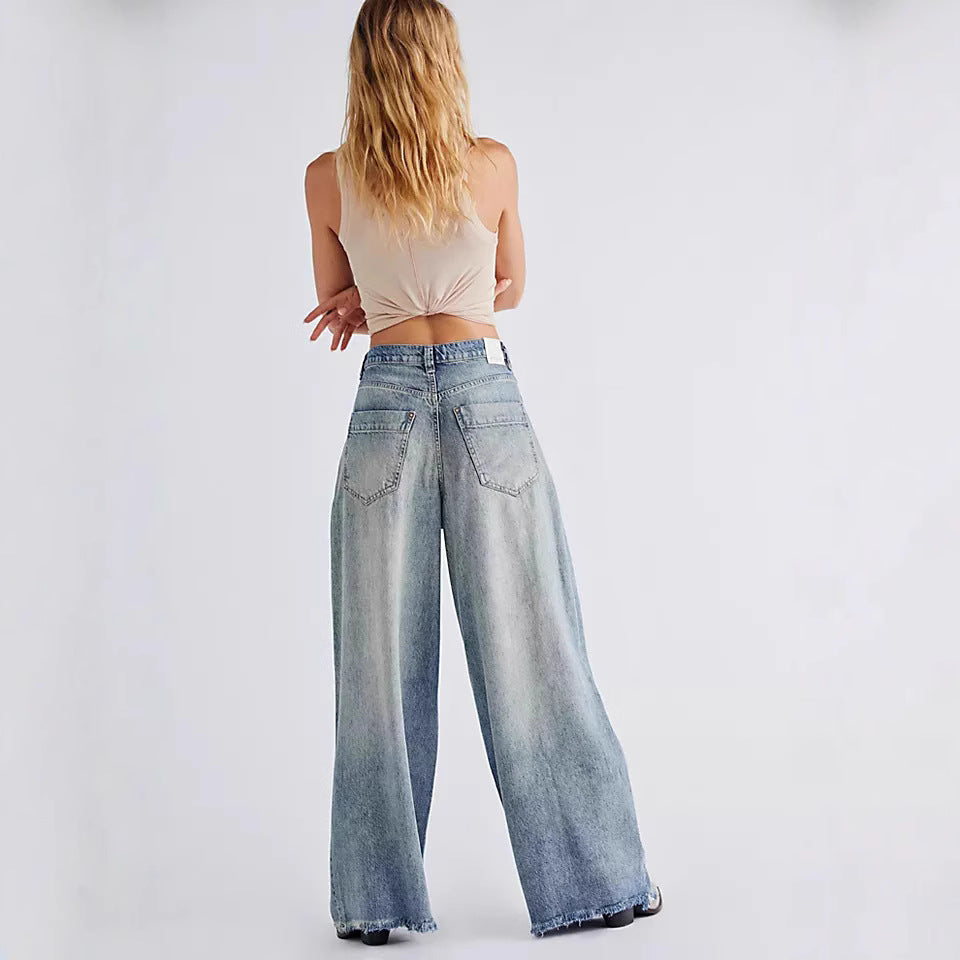 Dame Løst skårne jeans i den trendy vintage-stil Stilla