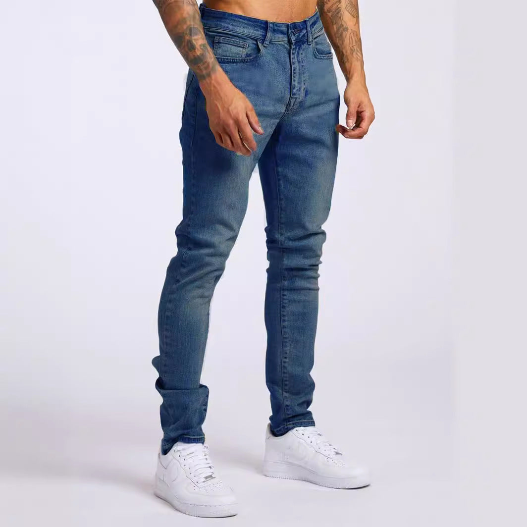 Herrer Slim-Fit Denim Jeans med hoftefremhævende snit og høj elasticitet Stilla