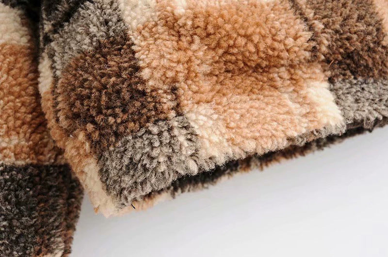 Kvinders hyggelige flanneljakke i ternet design Stilla