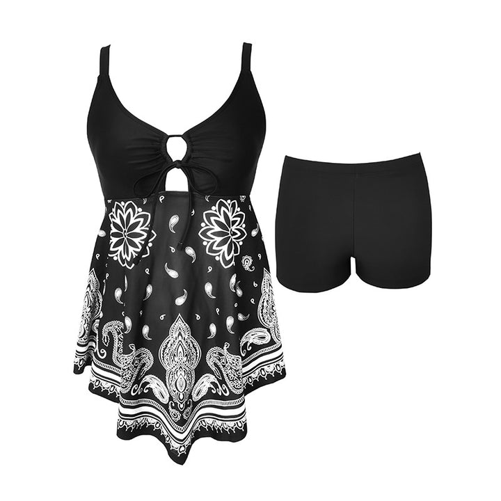 Dame badedragt med stilfuld nederdel og shorts Stilla