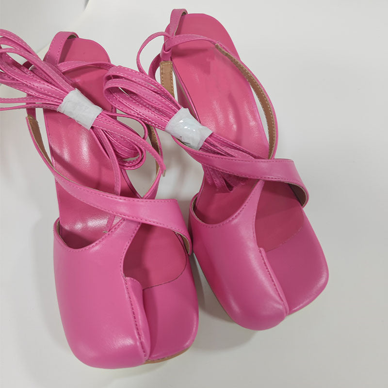 Femme High-Style Åbne Tæer Ankelsandaler Stilla