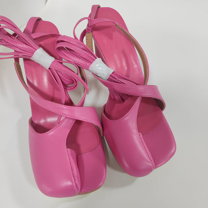 Femme High-Style Åbne Tæer Ankelsandaler Stilla