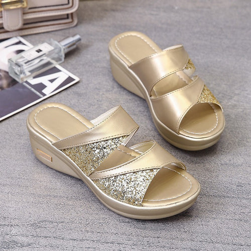 Dame Glamourøse Sandaler med glitrende accenter og skridsikker sål Stilla