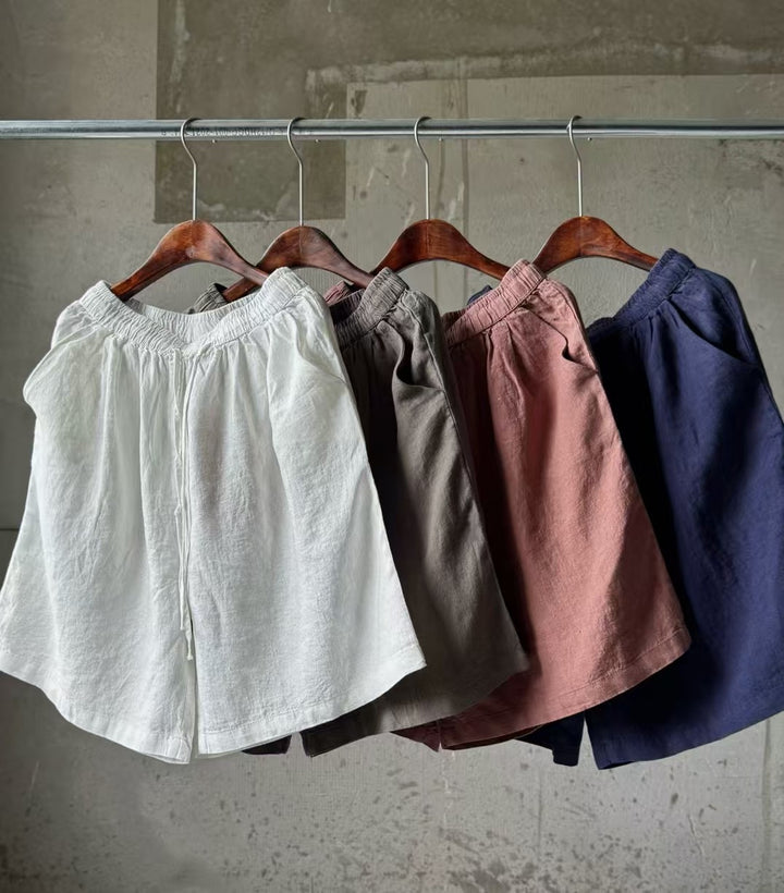 Femme Afslappet Pasform Linned Shorts Stilla