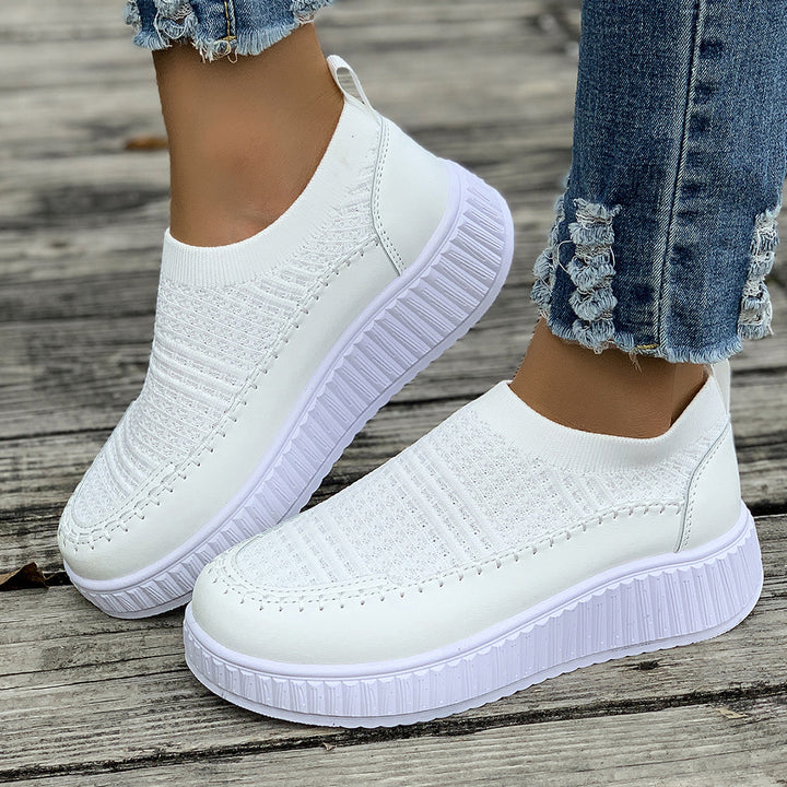 Dame Behagelige Slip-On Sneakers med åndbart strikket overmateriale Stilla