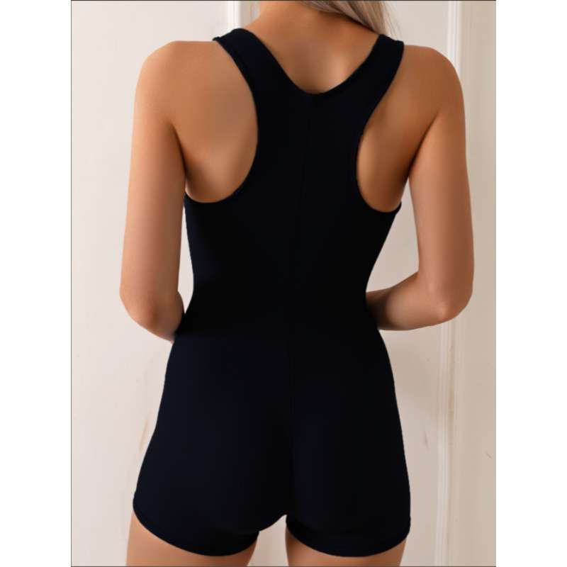 Dame Sporty Swimsuit med integrerede Shorts Skovae