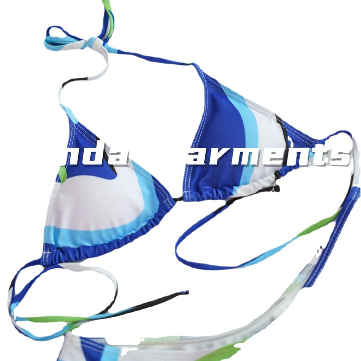 Dame bikini sæt med moderne indpakningsskørt og sporty top Skovae