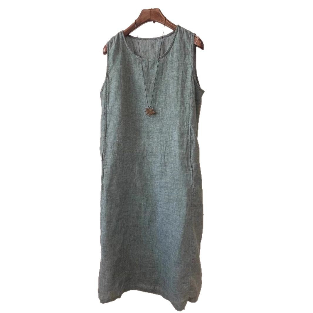Femme Relaxed Fit Linned Shift Kjole Stilla