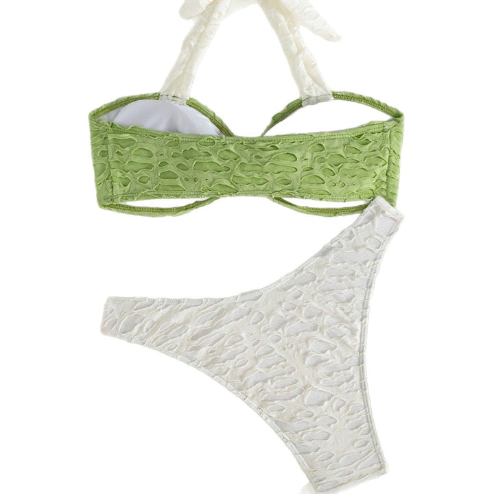 Femme Struktureret Sløjfe-Bikini-Sæt Stilla