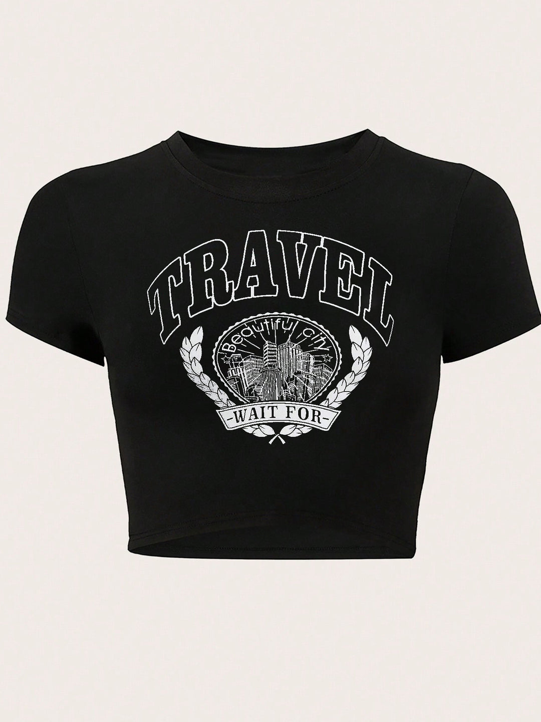 Dame T-shirt med glitrende diskokuglemotiv og tidssvarende sløjfedetalje Skovae