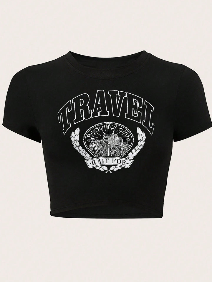 Dame T-shirt med glitrende diskokuglemotiv og tidssvarende sløjfedetalje Skovae