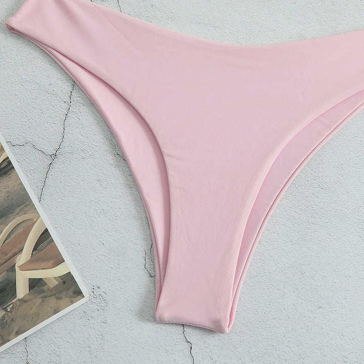 Dame Sporty Bikini-sæt med brede stropper og rynket top Stilla