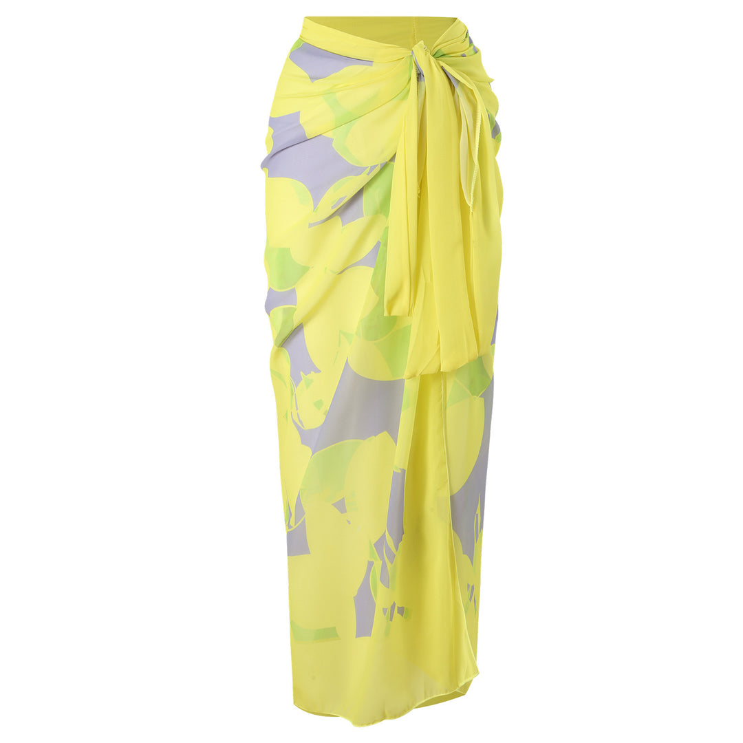 Dame Badedragt Sæt med elegant Wrap Skirt og moderigtigt Blomster Mønster Stilla