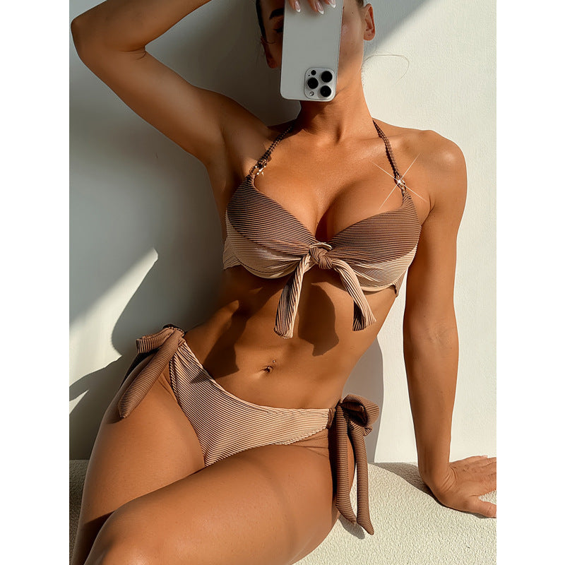 Femme Chic Bindebælte Bikini Sæt Stilla