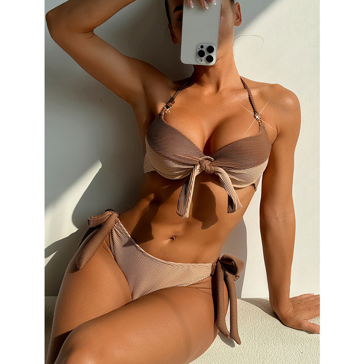 Femme Chic Bindebælte Bikini Sæt Stilla