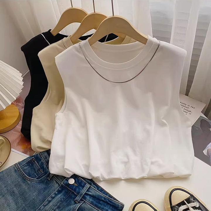Femme Velplejet Ærmeløs Cropped-Top med Elegant Rynkning ved Taljen Stilla