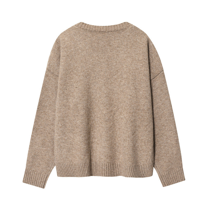 Kvinders V-Hals Sweater lavet af blød uld Stilla