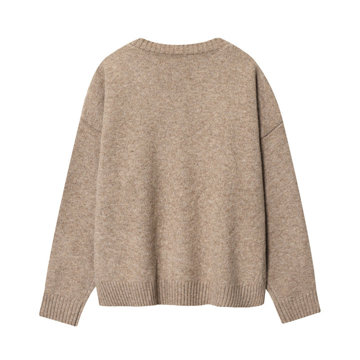 Kvinders V-Hals Sweater lavet af blød uld Stilla
