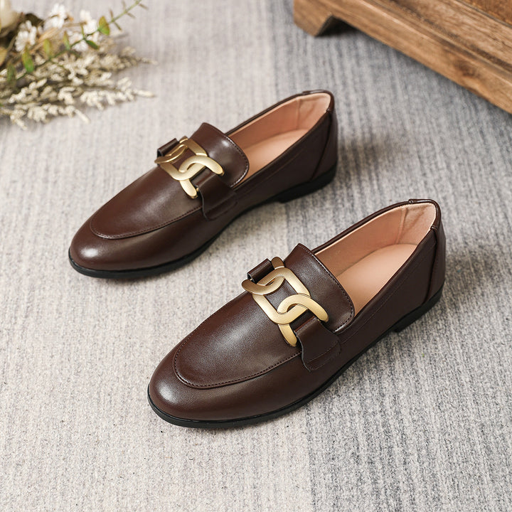 Dame Elegante Mokasiner med Guld accenter Stilla