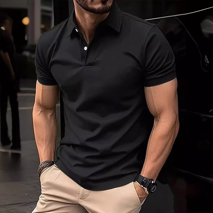Herre polo shirt med kropsnær pasform og åndbare egenskaber Stilla