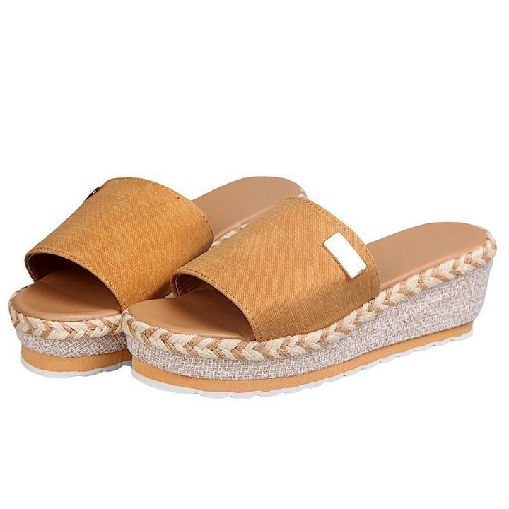 Dame Wedge-sandaler med raffineret vævning og elastisk remdesign Stilla