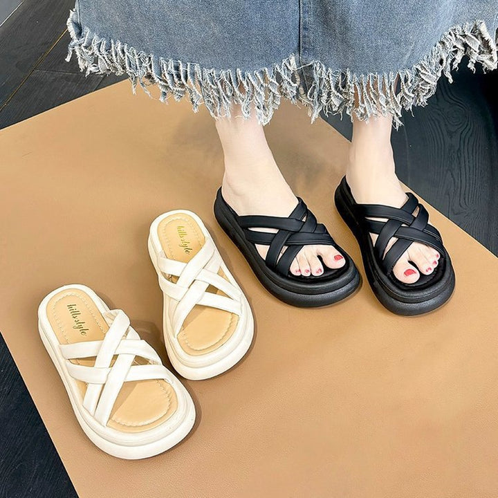 Dame Comfort-sandaler med justerbart krydsbånd-design og skridsikker sål Stilla