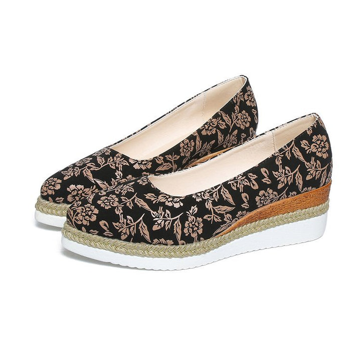 Damer Espadrilles med blomstermønster og komfortabel gummisål Stilla