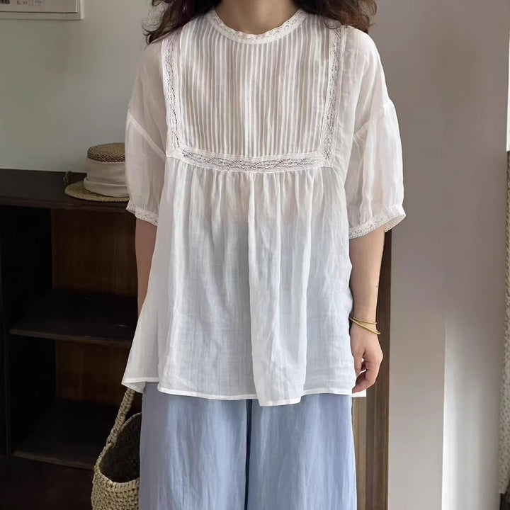 Femme Bohemian Chic Faltenbluse Stilla