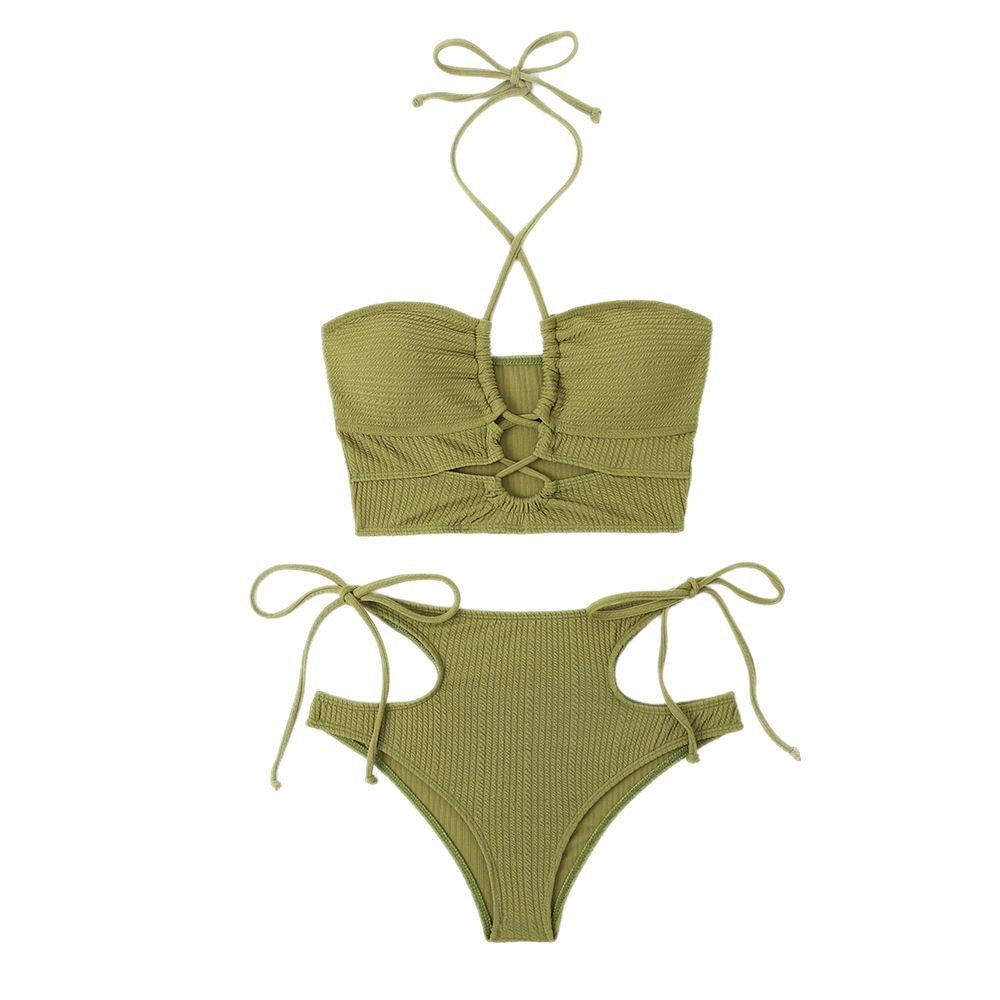 Dame Bikini-top med raffineret cut-out-design og høj talje Stilla