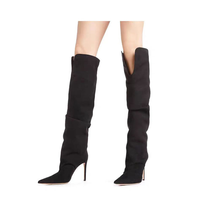 Femme Slouchy Over-knæet Stiletto Støvler Stilla