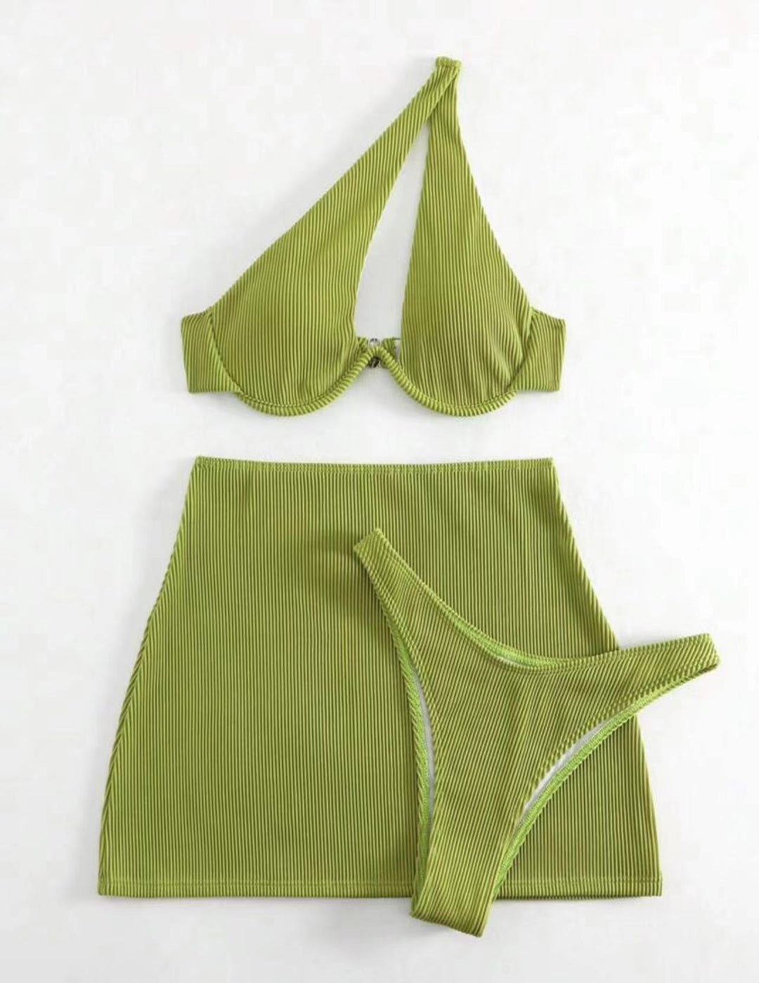 Dame Stilfuld Bikini med asymmetrisk top og figursyet nederdel Stilla
