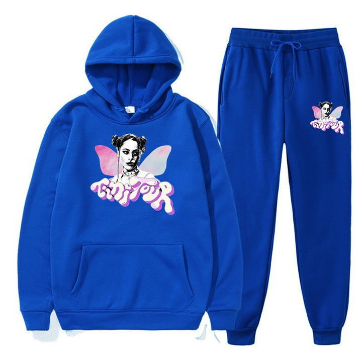 Women's sweatshirt og joggebukser sæt med kreativ grafisk design Skovae