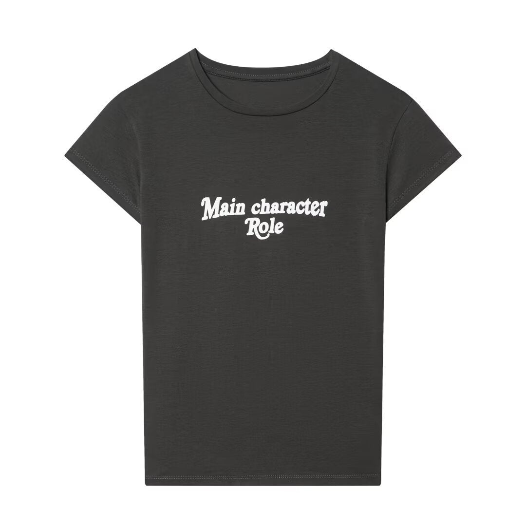 Dame T-shirt med individuel tekst Skovae