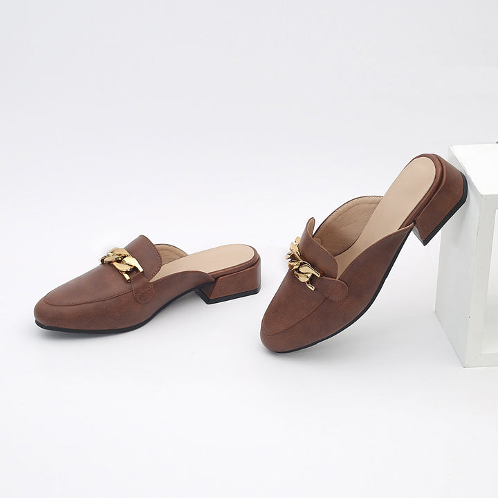 Damer Slip-On Mules med dekorativ kæde Stilla