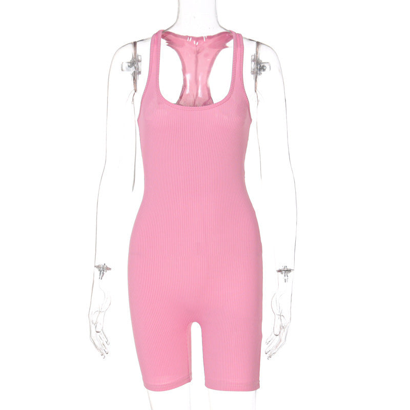 Dame Bodycon sportsdragt med elegant ribbet stof Stiila