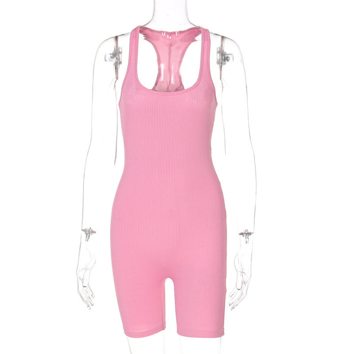 Dame Bodycon sportsdragt med elegant ribbet stof Stiila